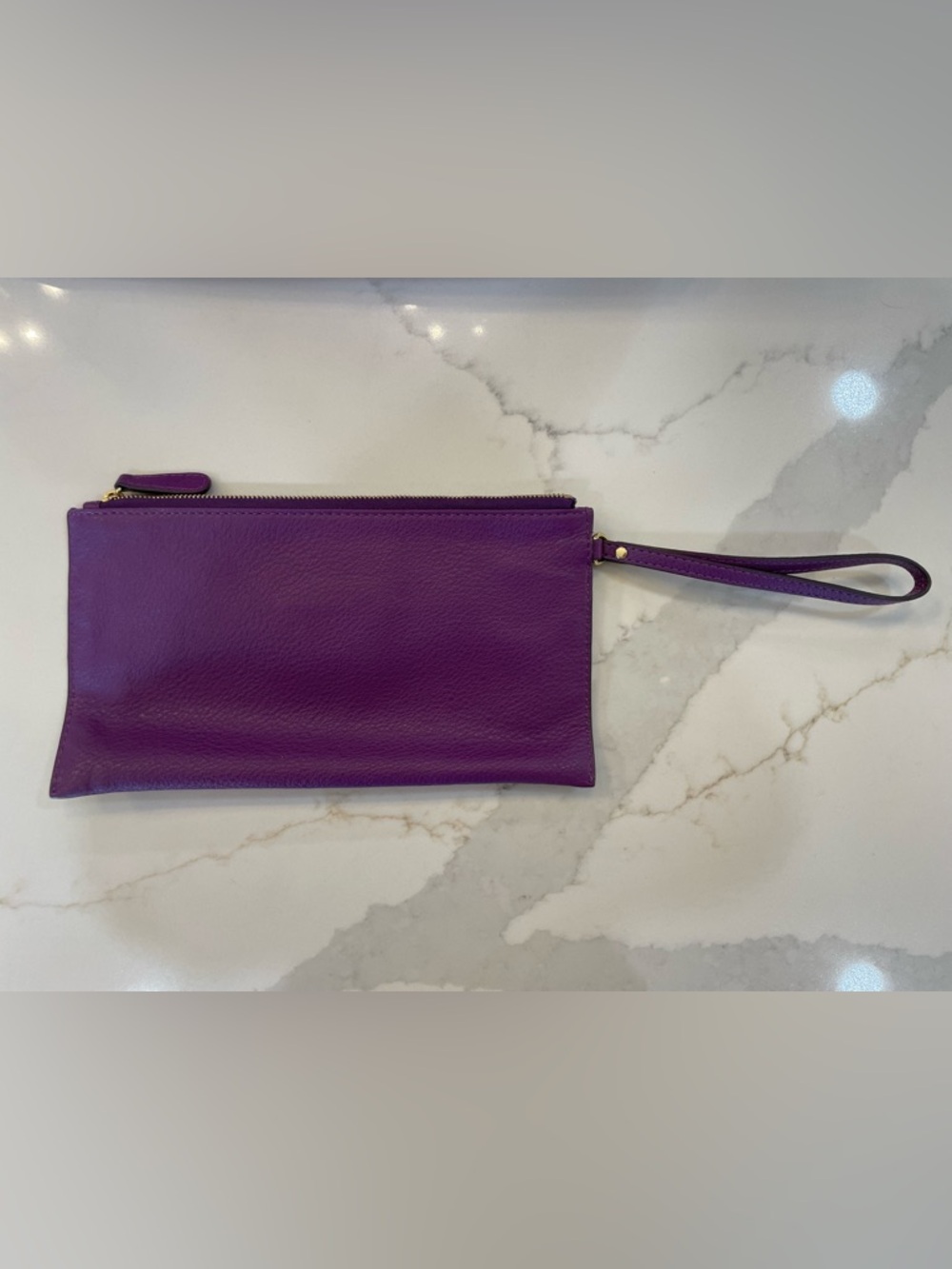 Michael Kors Plum Saffiano Leather Tote with Gold MK Emblem and Matching Wallet - Picture 5 of 6